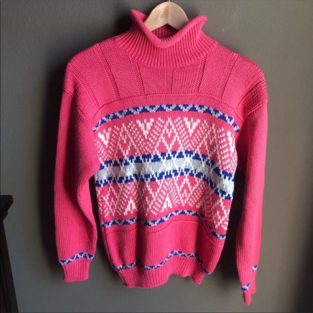 Vintage Ski Sweater 80s Ossi Brand Wool Blend Vintage Ski Sweater 80s Ossi Brand Wool Blend